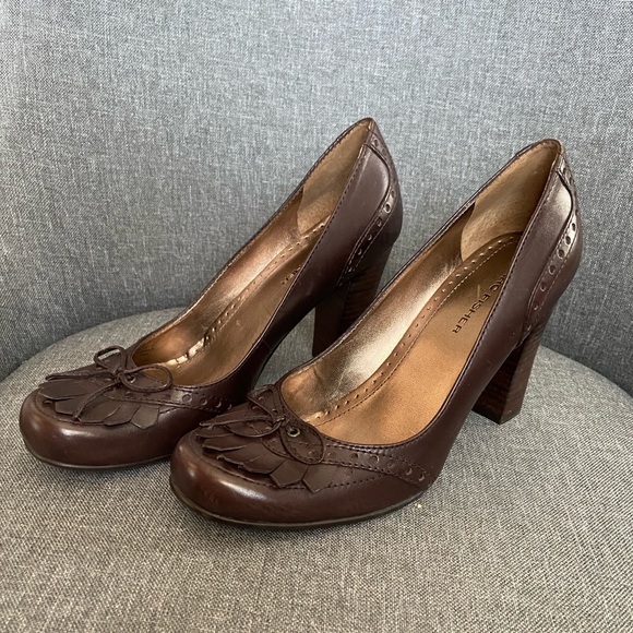 Marc Fisher Shoes - Marc Fisher Vintage Leather Heels Brown 6
